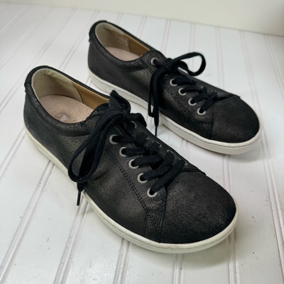 Birkenstock black shimmer leather sneakers - Picture 5 of 10